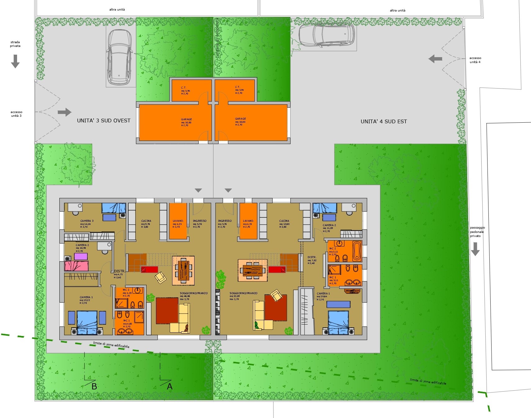 Ville Il Noce — piantina e dati tecnici